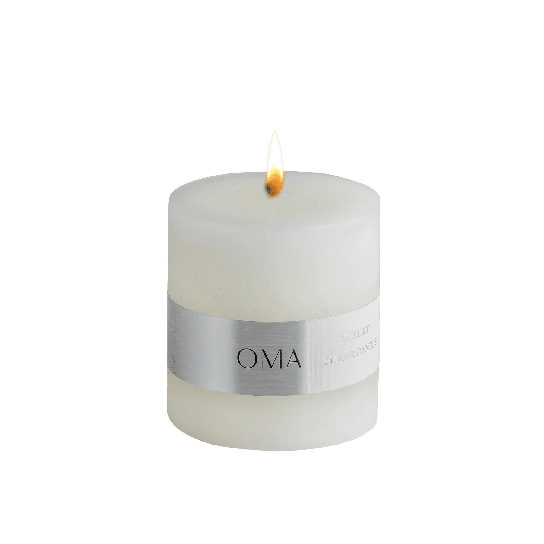 Oma Pillar Candle - White - Image 2