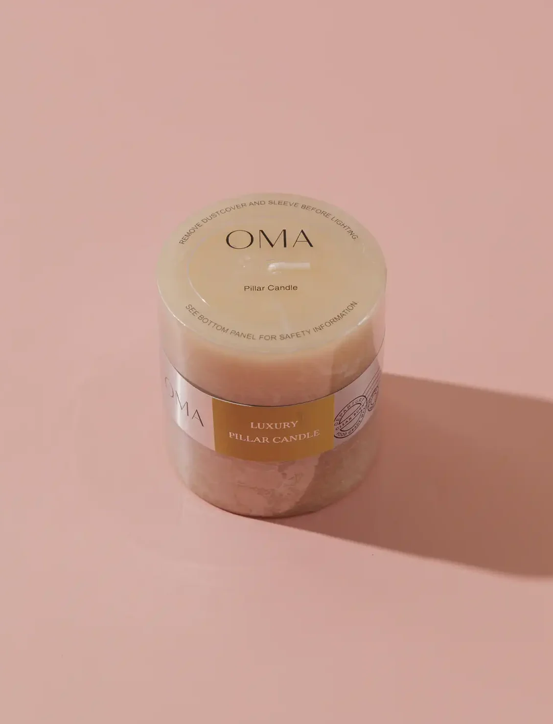 Oma Pillar Candle - Beige