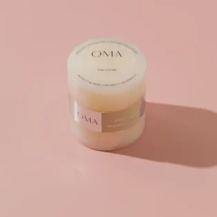 Oma Pillar Candle - White