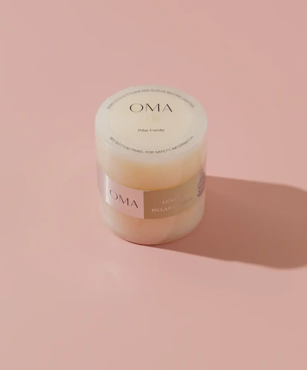 Oma Pillar Candle - White